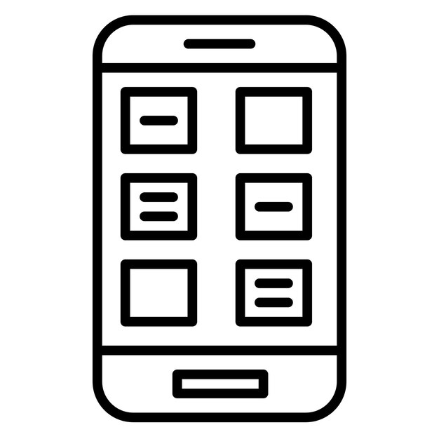 Mobile App Vector Illustration Style