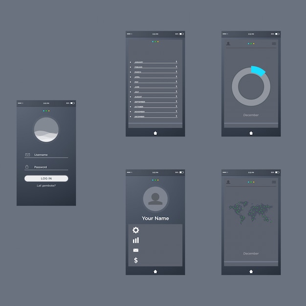 Vector mobile application user interface