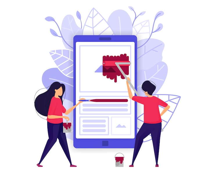 Vector   mobile apps development.