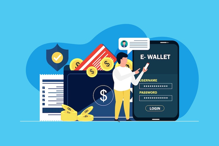 Vector mobile banking online concept money transfer and financial transaction in banking concept