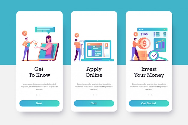 Mobile Business App Onboarding Page