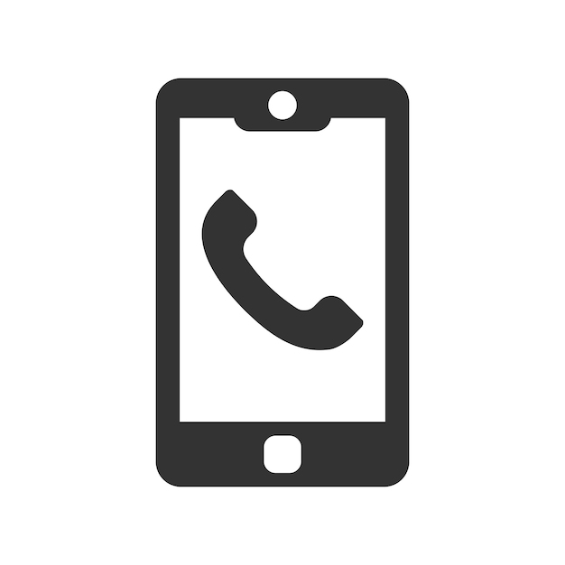 Vector mobile call icon