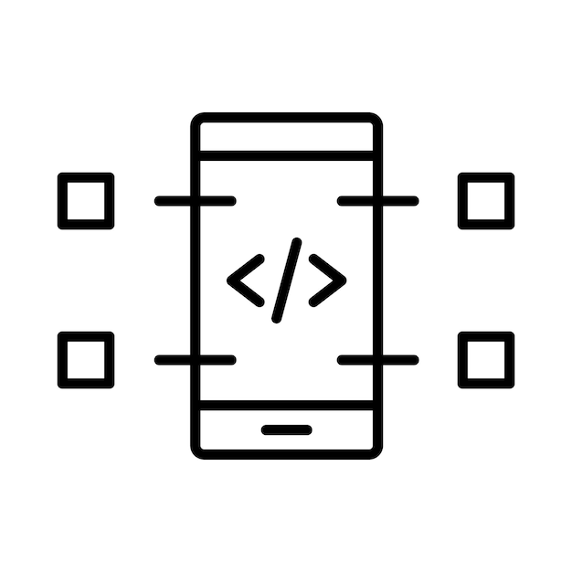 Mobile Coding Line Illustratie