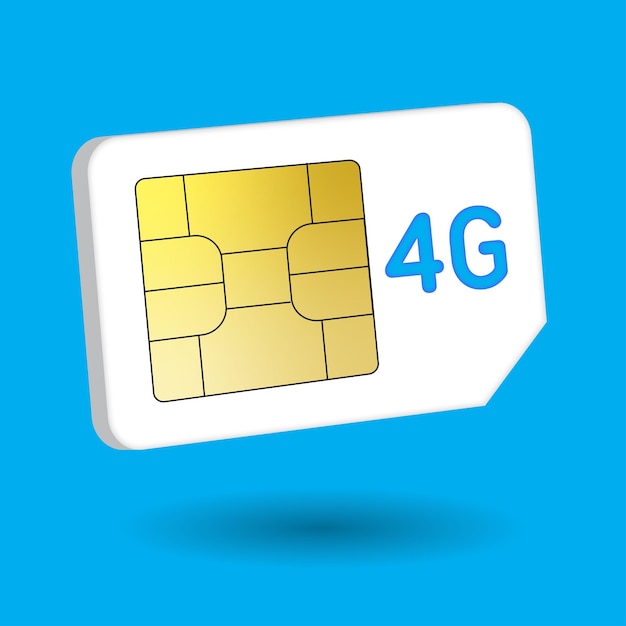 Comunicazione mobile 4g icona 3d