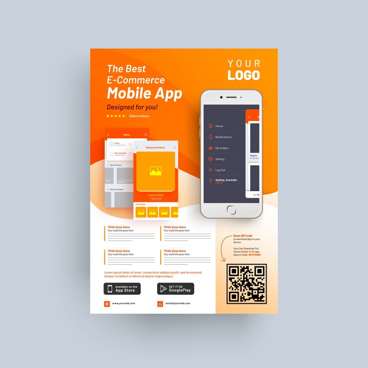 Vector mobile company design annual report, cover, vector template brochures or flyers