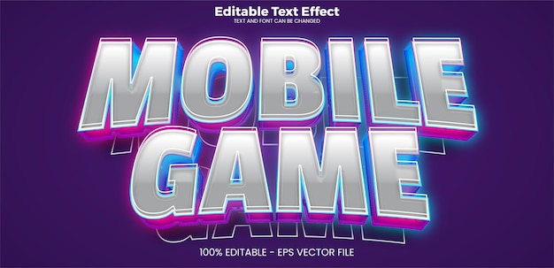 Mobile editable text effect in modern trend style