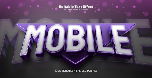 Mobile editable text effect in modern trend style