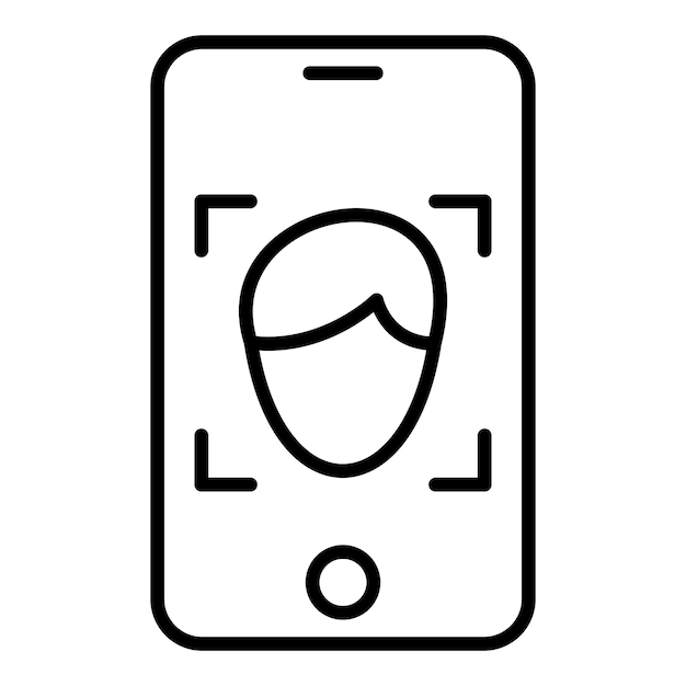 Mobile Face Detection Icon Style