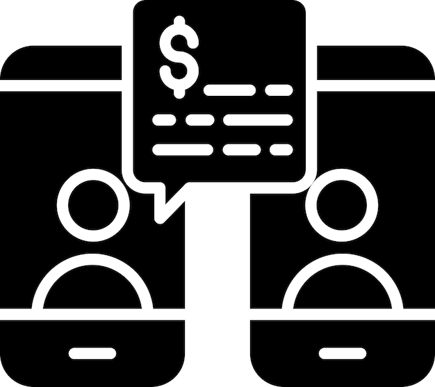 Mobile Finance solide en glyph vector illustratie