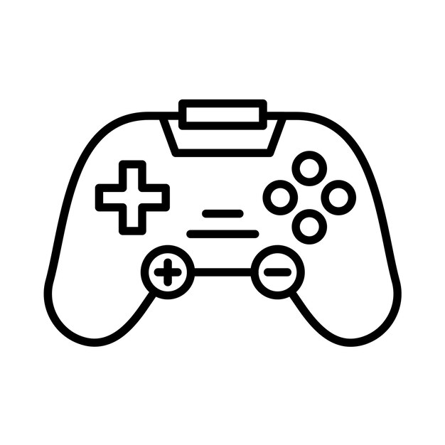 Mobile Game Console Line Illustration