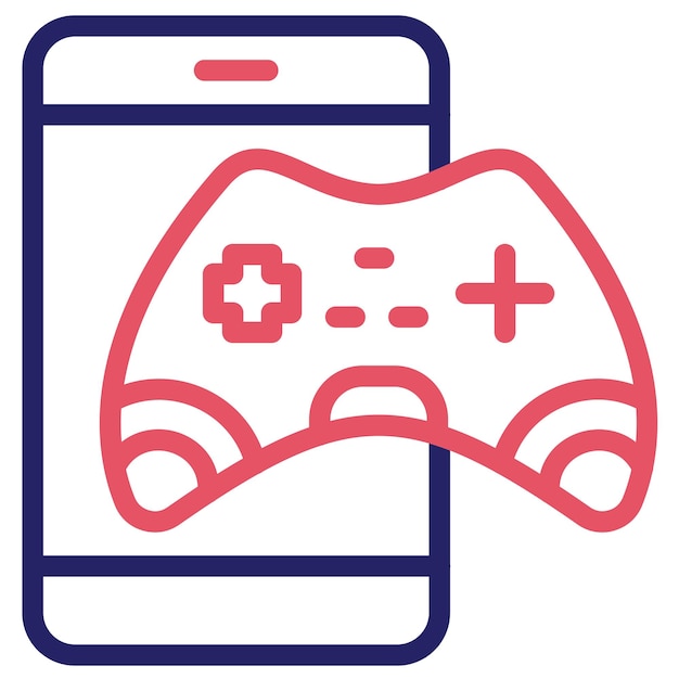 Mobile Gaming vector icon illustration of Online Game iconset