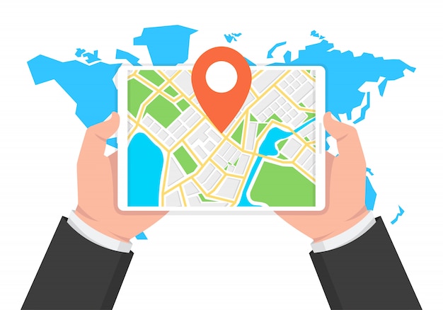 Мобильная GPS навигация и отслеживание на планшете