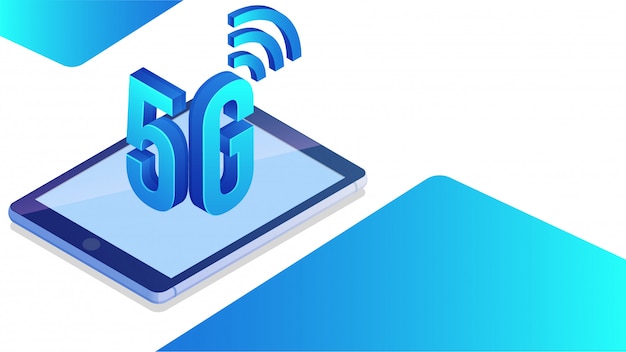 Vector mobile internet 5g network service concept.