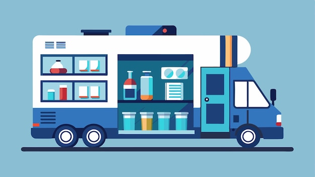 Vector a mobile laboratory designed for onsite disease diagnosis equipped with advanced equipment and