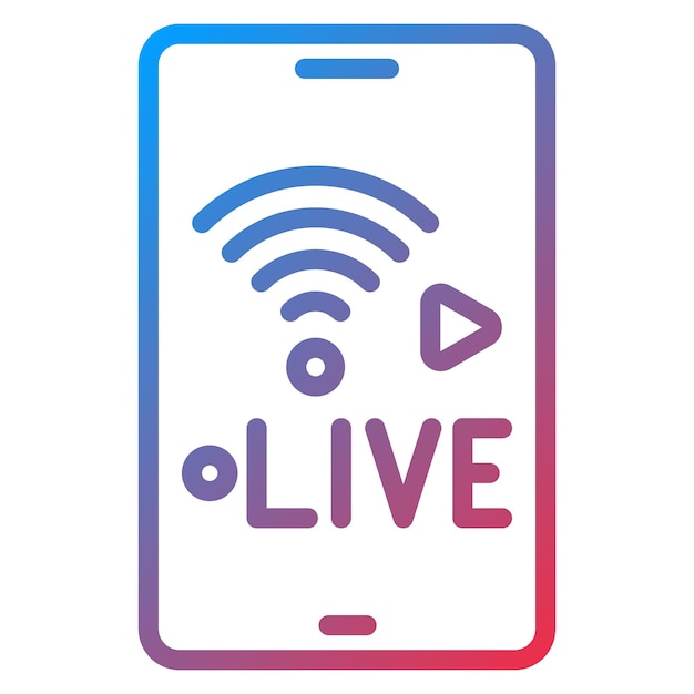 Vector mobile live stream icon vector image can be used for live streaming