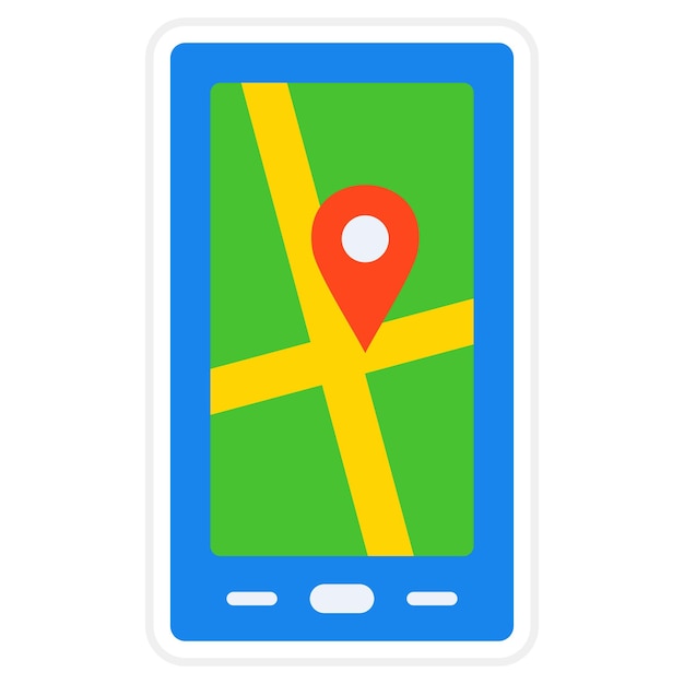 Vector mobile map icon
