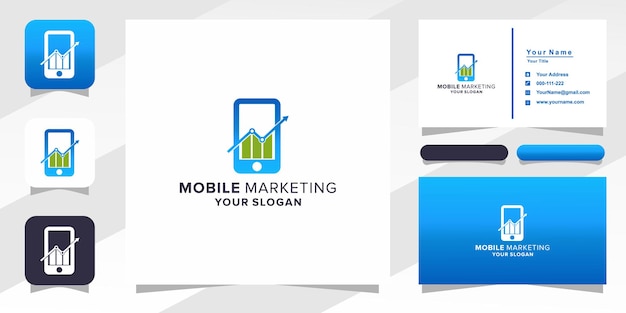 Mobile marketing logo and business card