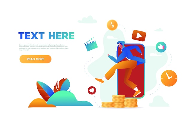 mobile music application website landing page