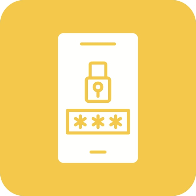 Mobile Password icon vector image Can be used for Networking and Data Sharing