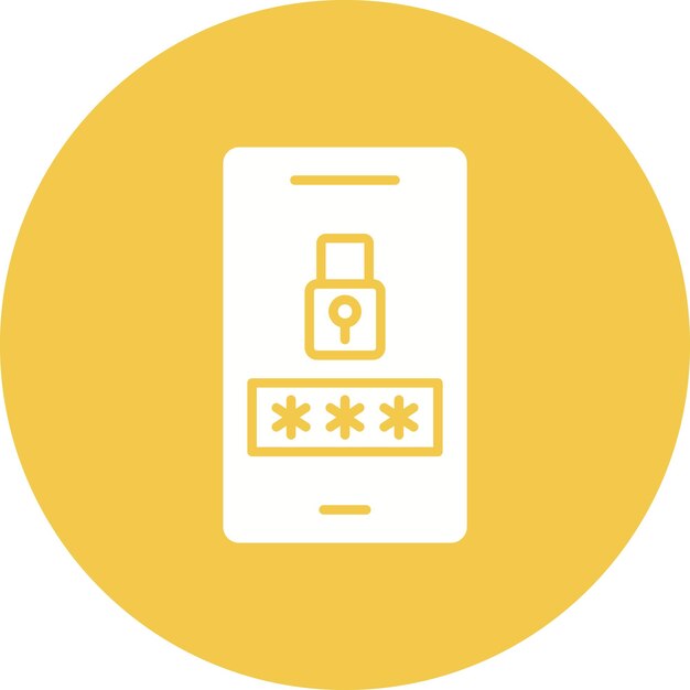 Mobile Password icon vector image Can be used for Networking and Data Sharing