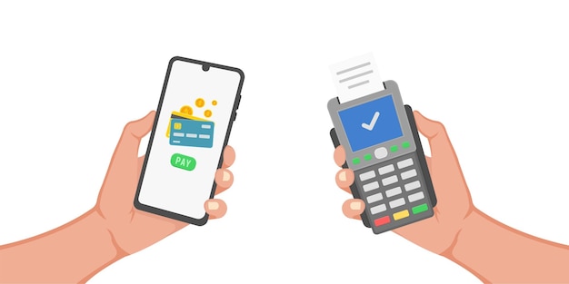 Mobile payment flat icon design vector illustration