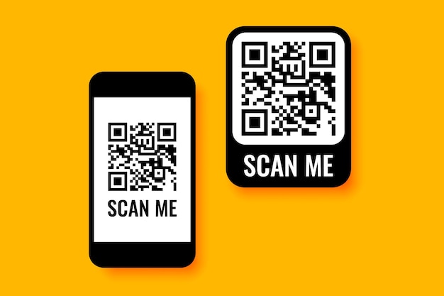 Vector mobile payment and identity scan me template