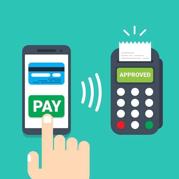 Mobile payment technology illustration