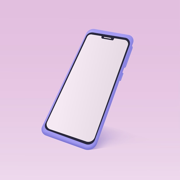 Vector mobile phone. 3d phone icon