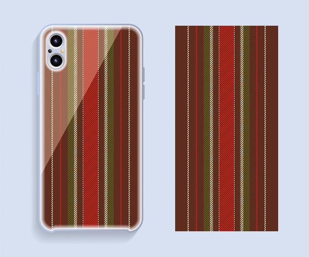 Mobile phone case design. Template smartphone case pattern.