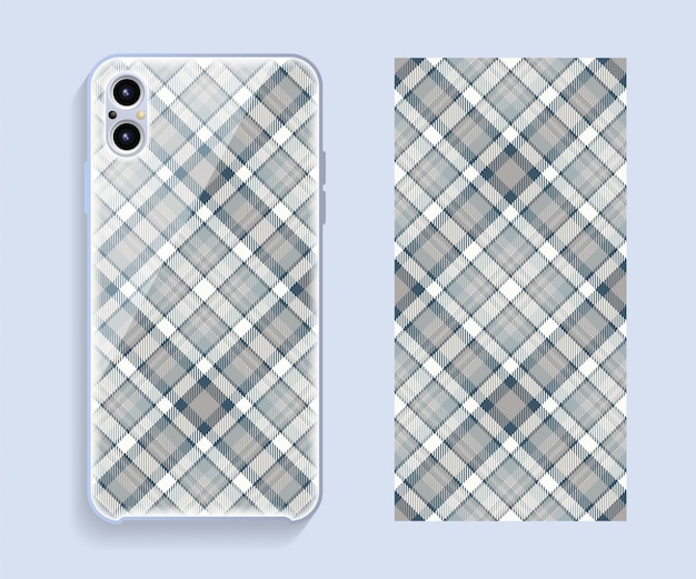 Mobile phone cover design. template smartphone case pattern.