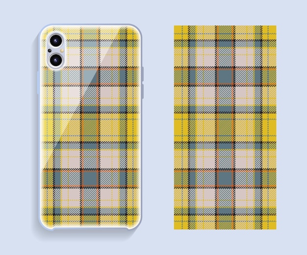 Mobile phone cover design. template smartphone case pattern.