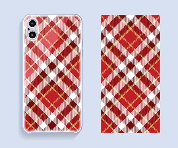 Mobile phone cover design. Template smartphone case.