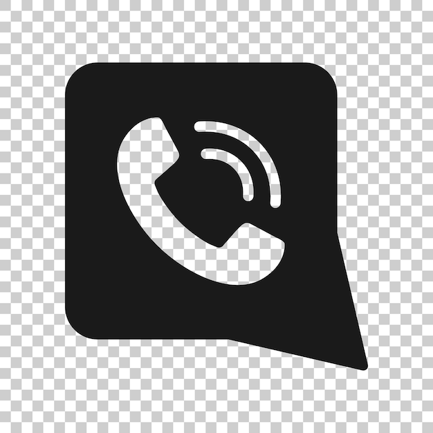 Vector mobile phone icon in flat style telephone talk vector illustration on white isolated background hotline contact business concept