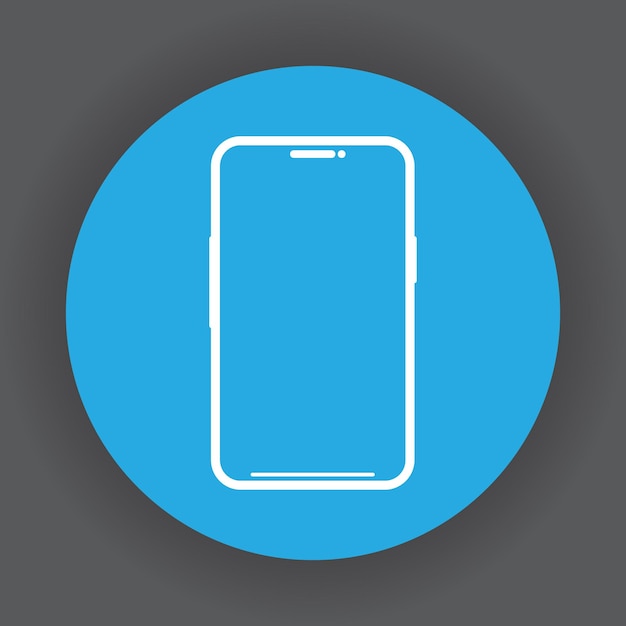 Mobile Phone Logo Sky Blue and white Color