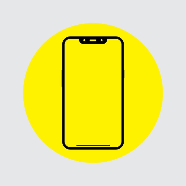 Mobile Phone Logo with Black and Yellow Background Color