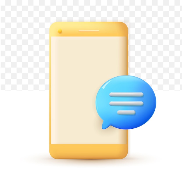 Значок посланника мобильного телефона. бизнес значок 3d. на прозрачном фоне