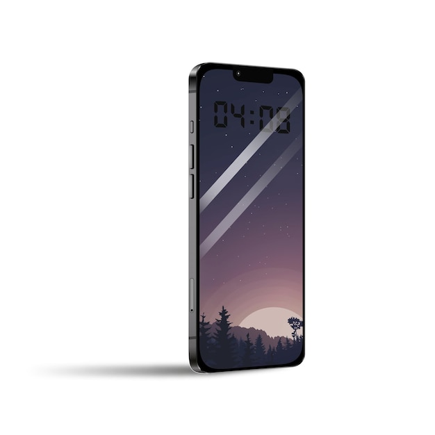 Vector mobile phone mockup