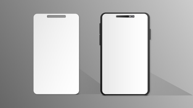 Vector mobile phone screen mockup