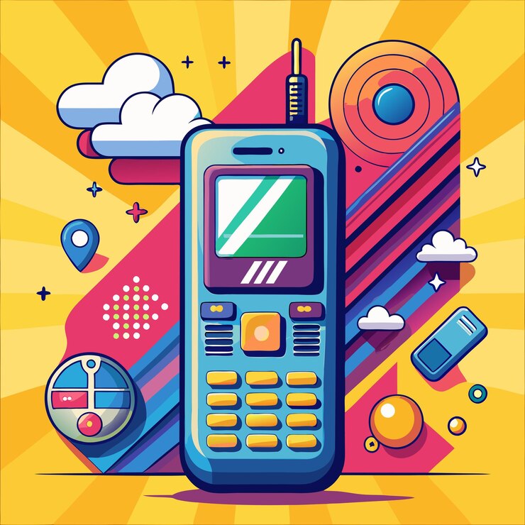 Vector mobile phone vector illustration on isolated background