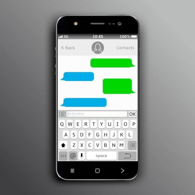 Telefono cellulare con app di chat