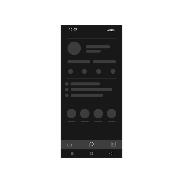 Mobile phone with social network design concept on the screen. smartphone with interface carousel on