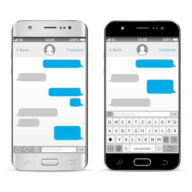 Mobile phones with german virtual keyboard