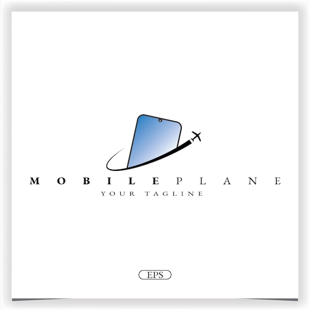 Logo aereo mobile premium elegante modello vettoriale eps 10