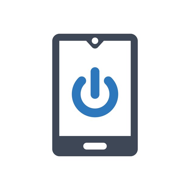 Mobile power switch icon vector