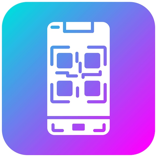 Mobile Qr Code vector icoon Kan worden gebruikt voor Mobile Apps iconset