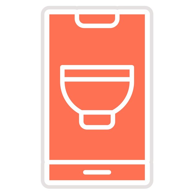 Mobile recept Vector Icon Design Illustratie