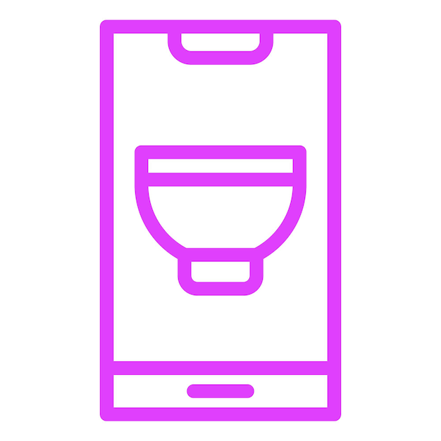 Mobile recept Vector Icon Design Illustratie