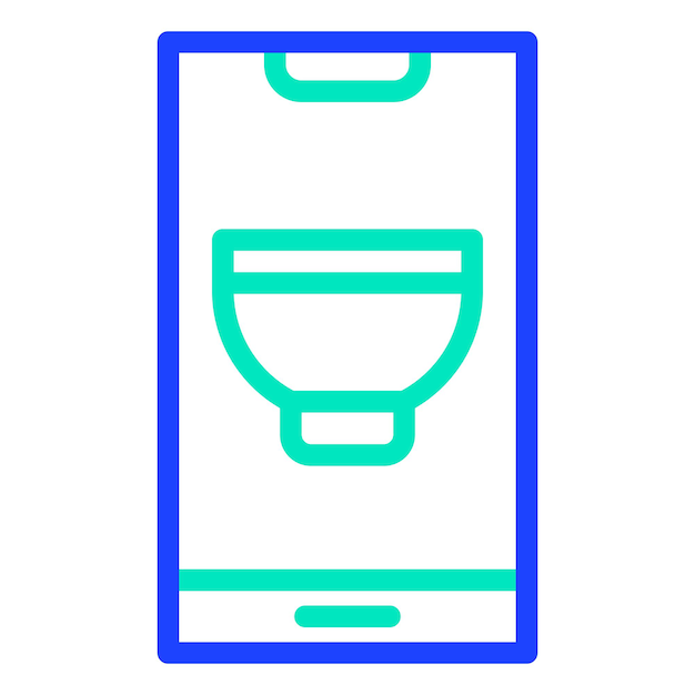 Mobile recept Vector Icon Design Illustratie