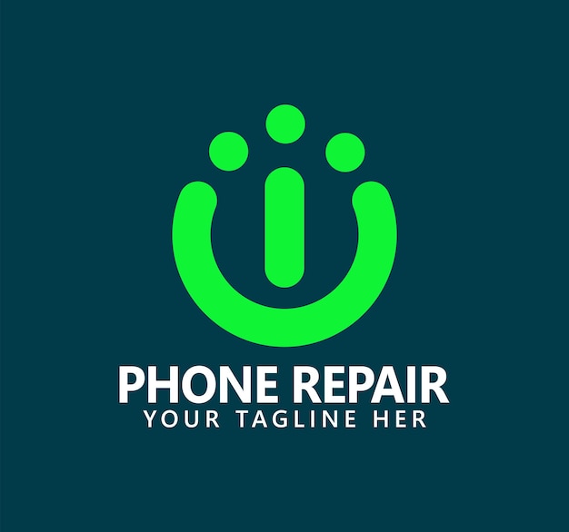 Vector mobile repair logo design