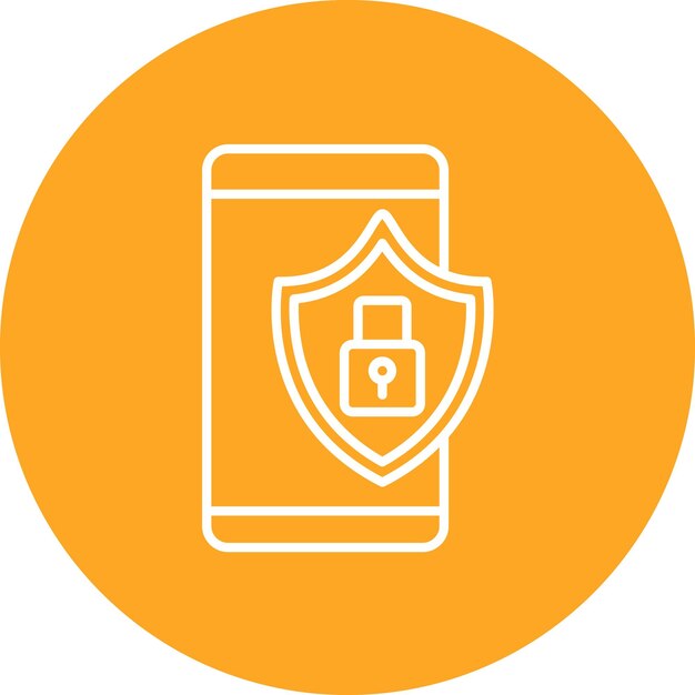 Mobile Security icon vector image Can be used for Security